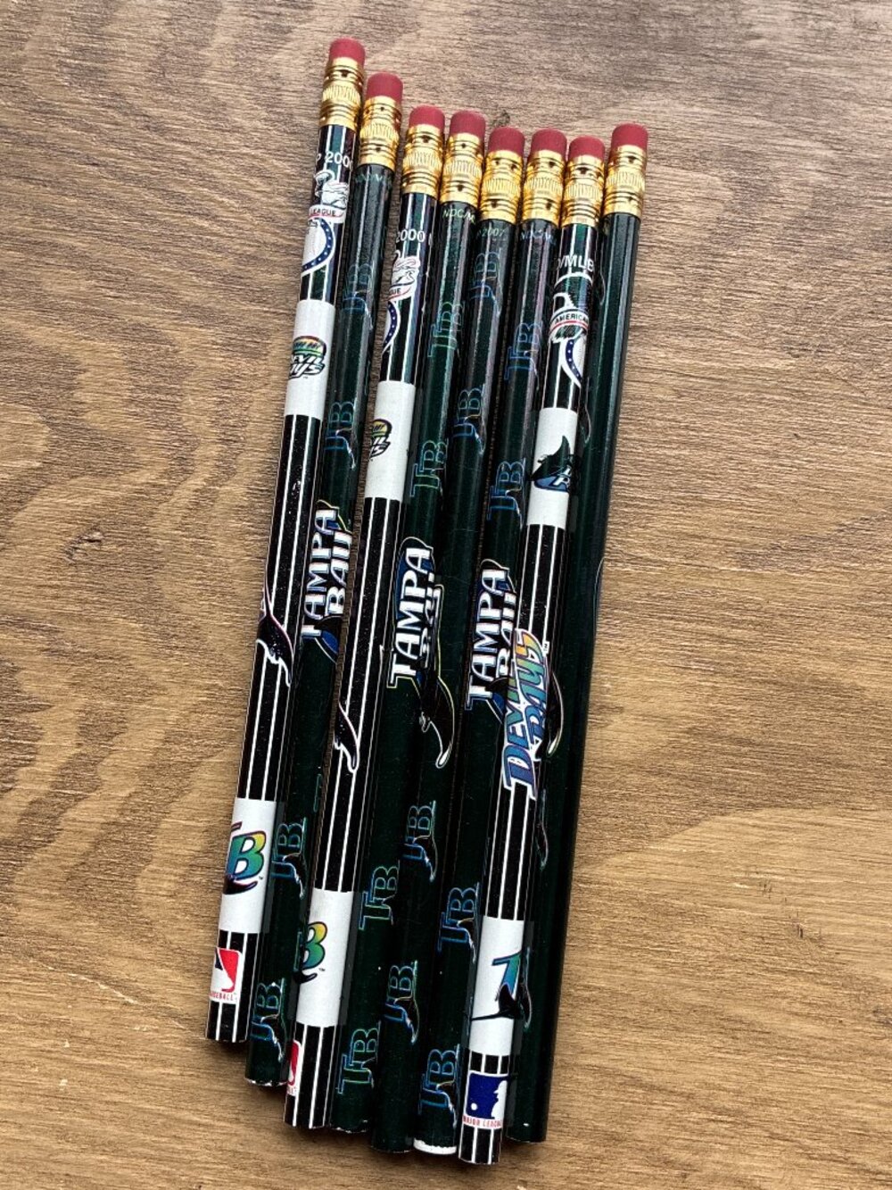 Vintage Tampa Bay Rays Pencils 8 Total MLB Baseball Retro Unused